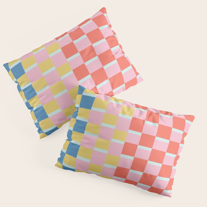 Colorful Checkerboard Pillow Sham Gallery Image 3