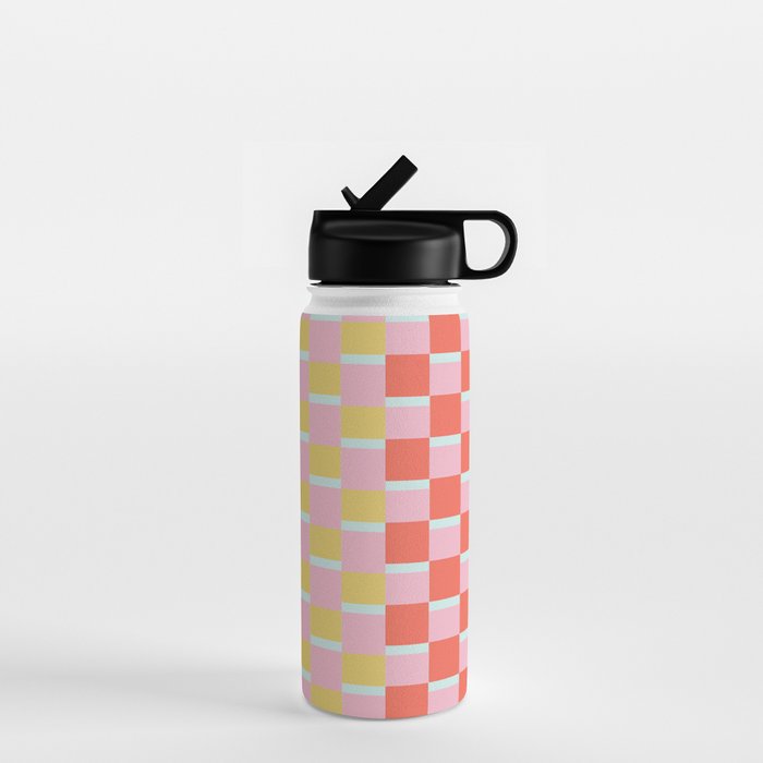 Colorful Checkerboard Water Bottle Gallery Image 1