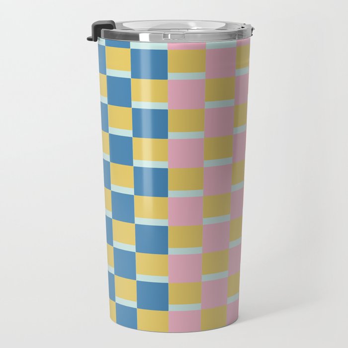Colorful Checkerboard Travel Mug Gallery Image 3