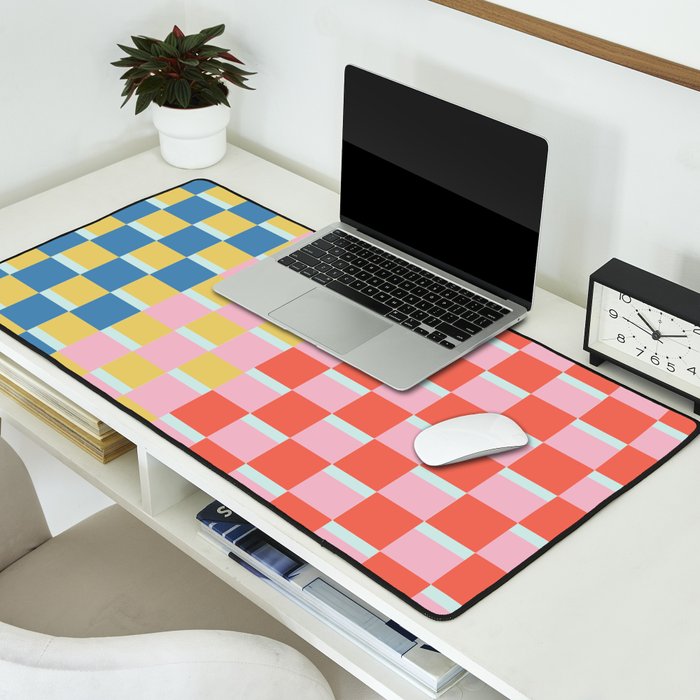 Colorful Checkerboard Desk Mat Gallery Image 2