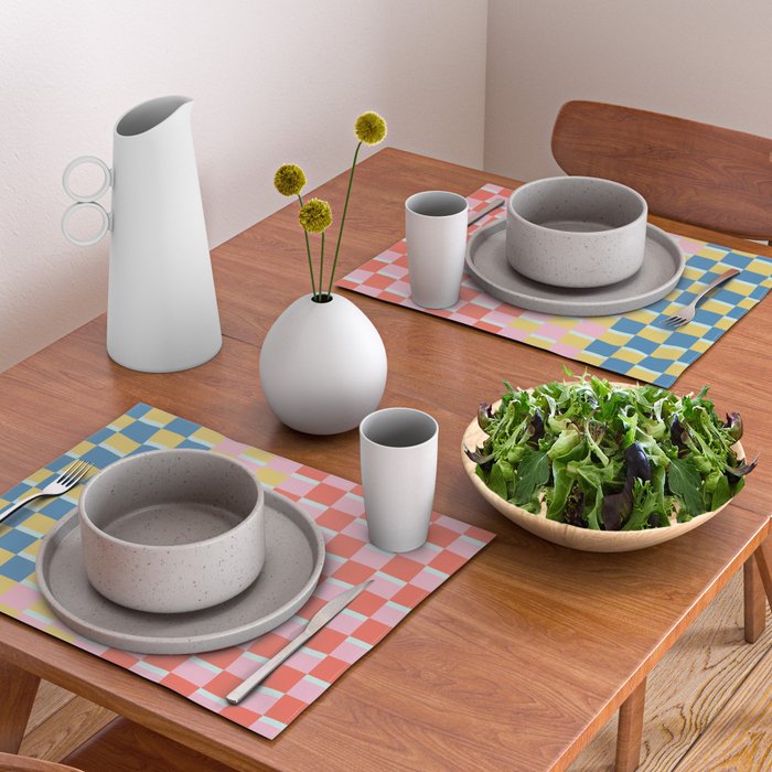 Colorful Checkerboard Placemat Gallery Image 2