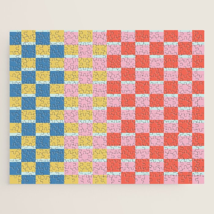 Colorful Checkerboard Jigsaw Puzzle Gallery Image 1