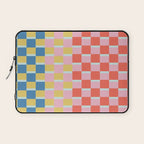 Colorful Checkerboard Laptop Sleeve Gallery Image 1