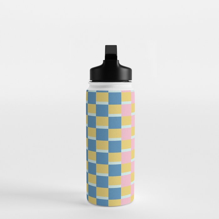 Colorful Checkerboard Water Bottle Gallery Image 3