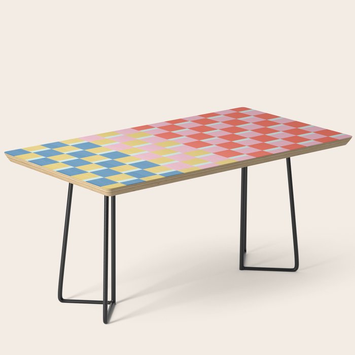Colorful Checkerboard Coffee Table Gallery Image 1