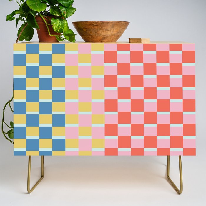 Colorful Checkerboard Credenza Gallery Image 1