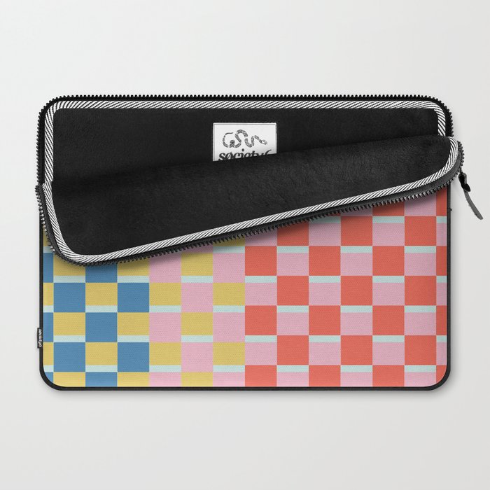 Colorful Checkerboard Laptop Sleeve Gallery Image 2