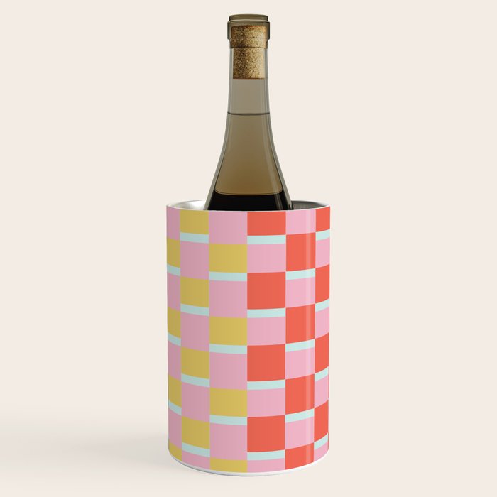 Colorful Checkerboard Wine Chiller Gallery Image 1