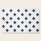 Navy Blue Swiss Cross Pattern Cutting Board Gallery Image 1
