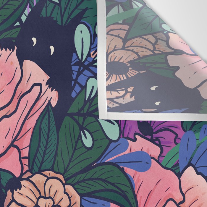 Wild Flowers (on Blue) Wall Tapestry Gallery Image 3