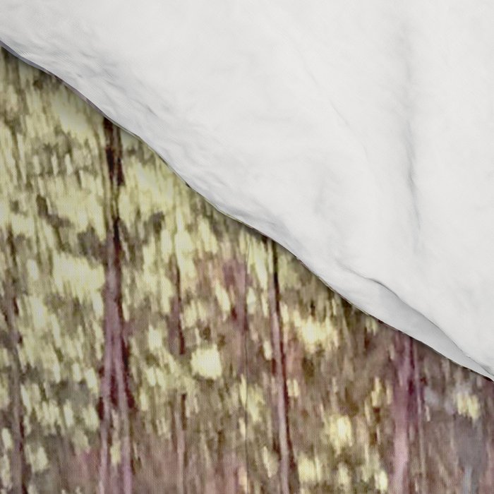 Golden Girl: a pretty abstract mixed media piece in pink, white, gold, and gray Comforter Gallery Image 4