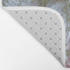 Golden Girl: a pretty abstract mixed media piece in pink, white, gold, and gray Bath Mat Gallery Image 2