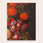A festoon of fruit hanging from a blue ribbon 1670 still life portrait painting by Cornelis de Heem Notebook Gallery Image 4