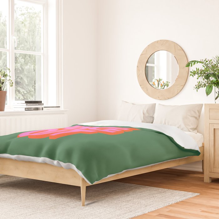 Dance It Out Pink And Green Duvet Cover Gallery Image 2