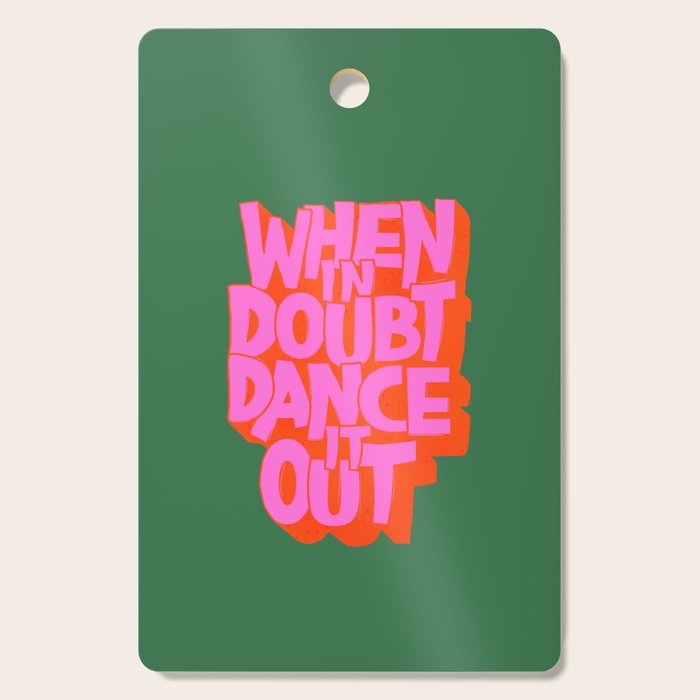 Dance It Out Pink And Green Cutting Board Gallery Image 1