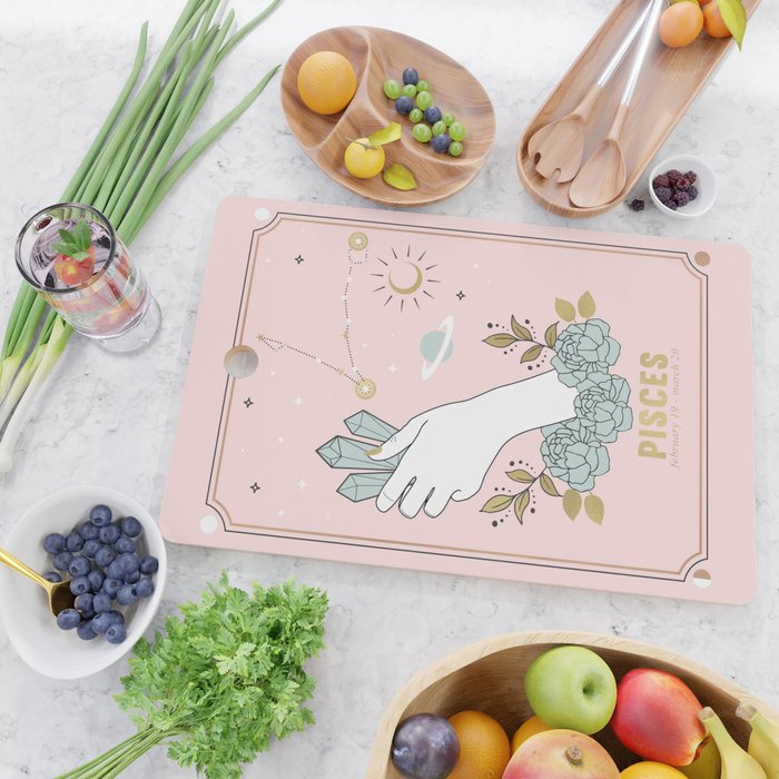 Pisces Zodiac sign Cutting Board Gallery Image 2