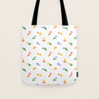 Colorful flower art patterm Tote Bag Gallery Image 1