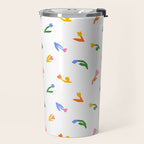 Colorful flower art patterm Travel Mug Gallery Image 2