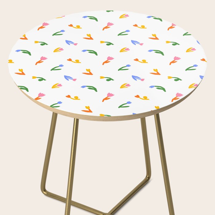 Colorful flower art patterm Side Table Gallery Image 2