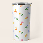 Colorful flower art patterm Travel Mug Gallery Image 1