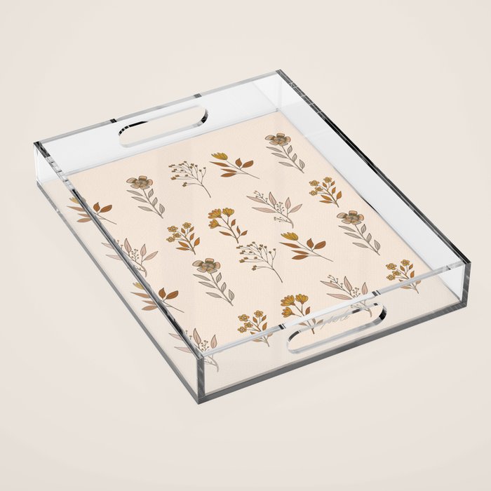Flower Pattern_16 Acrylic Tray Gallery Image 1