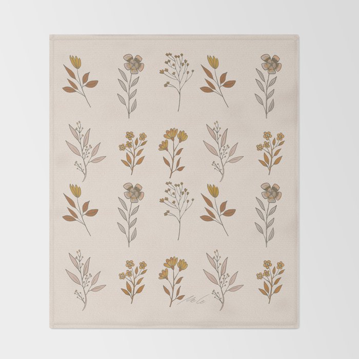 Flower Pattern_16 Throw Blanket Gallery Image 2