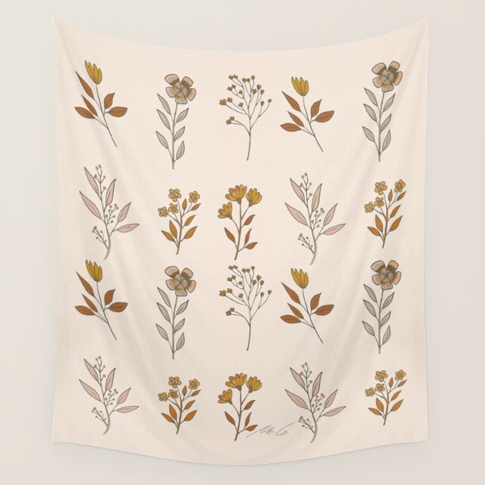 Flower Pattern_16 Wall Tapestry Gallery Image 1