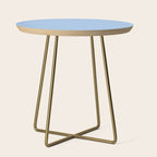 Baby Blue Solid Color Side Table Gallery Image 1