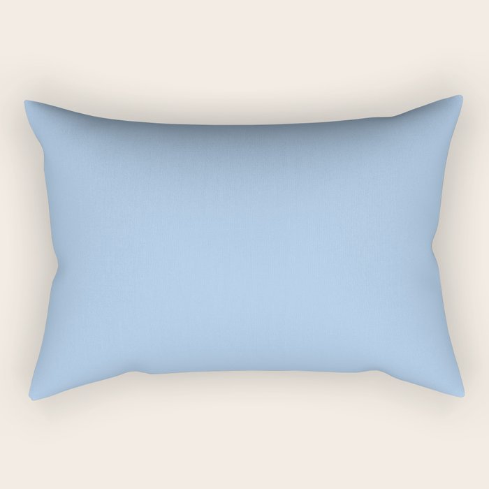 Baby Blue Solid Color Rectangular Pillow Gallery Image 1