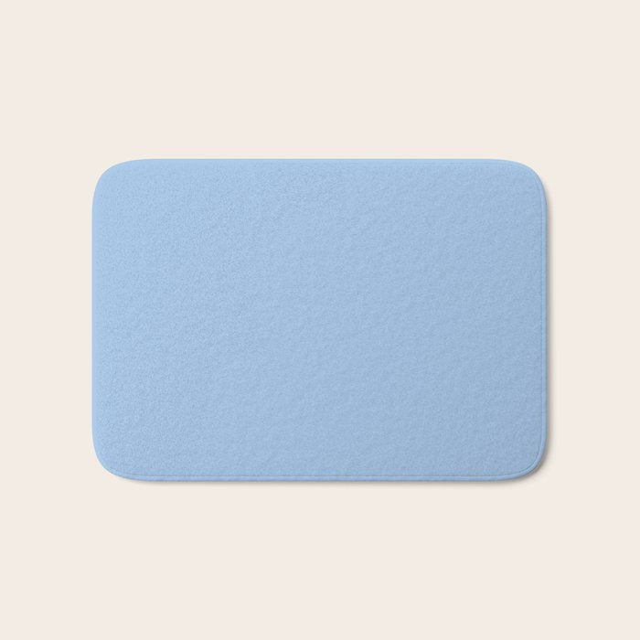 Baby Blue Solid Color Bath Mat Gallery Image 1