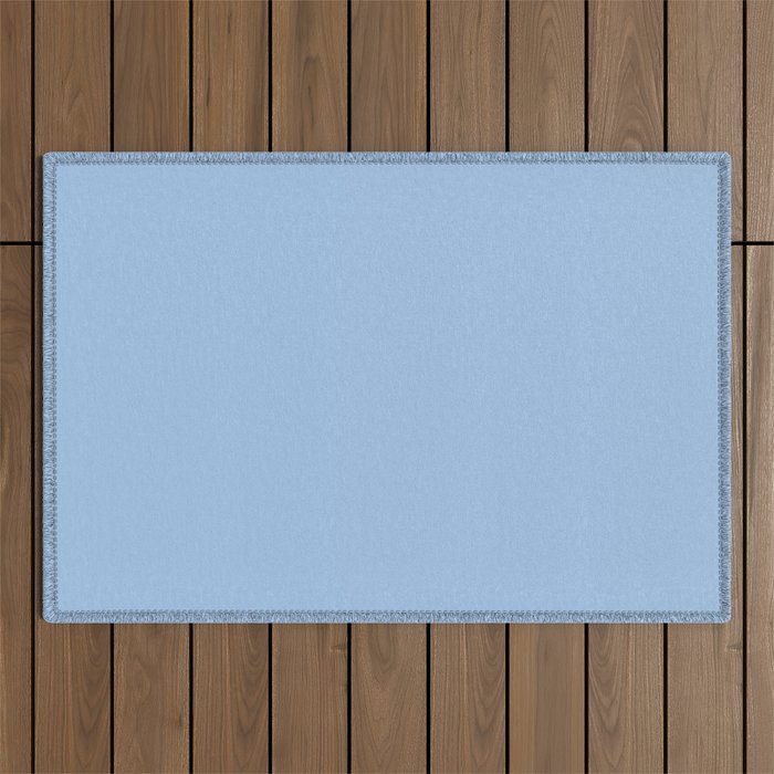 Baby Blue Solid Color Outdoor Rug Gallery Image 1