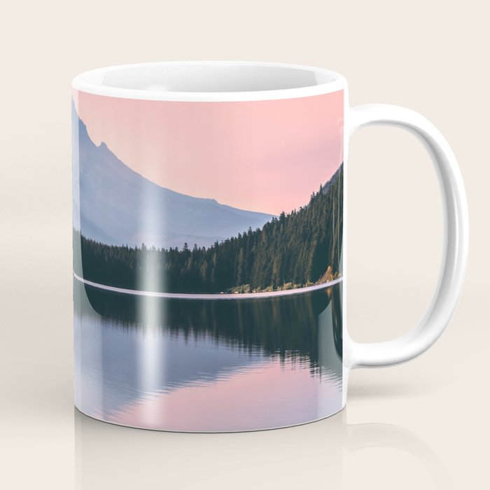 Mount Hood Pastel Sunset - Cascade Mountain Adventure Coffee Mug Gallery Image 1