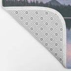Mount Hood Pastel Sunset - Cascade Mountain Adventure Bath Mat Gallery Image 2