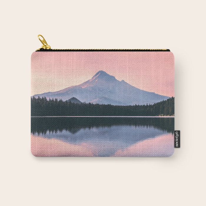 Mount Hood Pastel Sunset - Cascade Mountain Adventure Carry All Pouch Gallery Image 1
