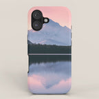 Mount Hood Pastel Sunset - Cascade Mountain Adventure iPhone Case Gallery Image 1