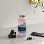 Mount Hood Pastel Sunset - Cascade Mountain Adventure Water Bottle Gallery Image 4