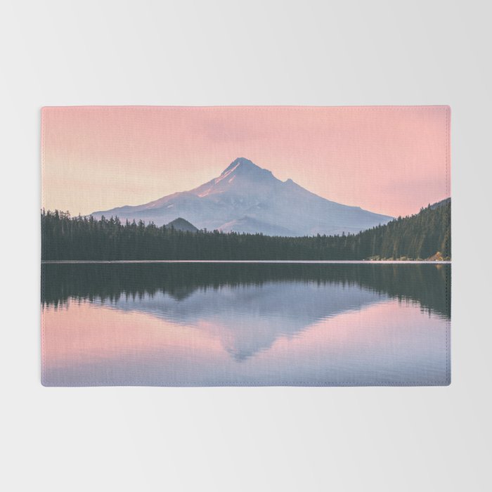 Mount Hood Pastel Sunset - Cascade Mountain Adventure Rug Gallery Image 2