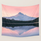 Mount Hood Pastel Sunset - Cascade Mountain Adventure Wall Tapestry Gallery Image 4