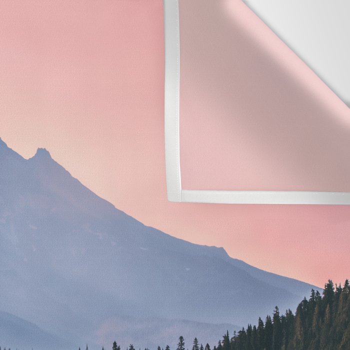 Mount Hood Pastel Sunset - Cascade Mountain Adventure Wall Tapestry Gallery Image 3