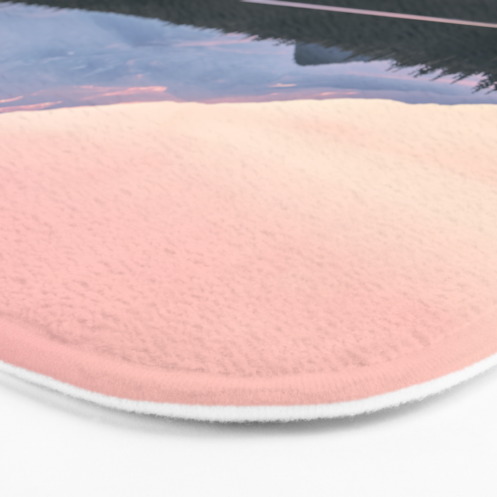 Mount Hood Pastel Sunset - Cascade Mountain Adventure Bath Mat Gallery Image 3