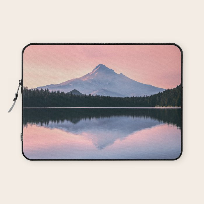 Mount Hood Pastel Sunset - Cascade Mountain Adventure Laptop Sleeve Gallery Image 1