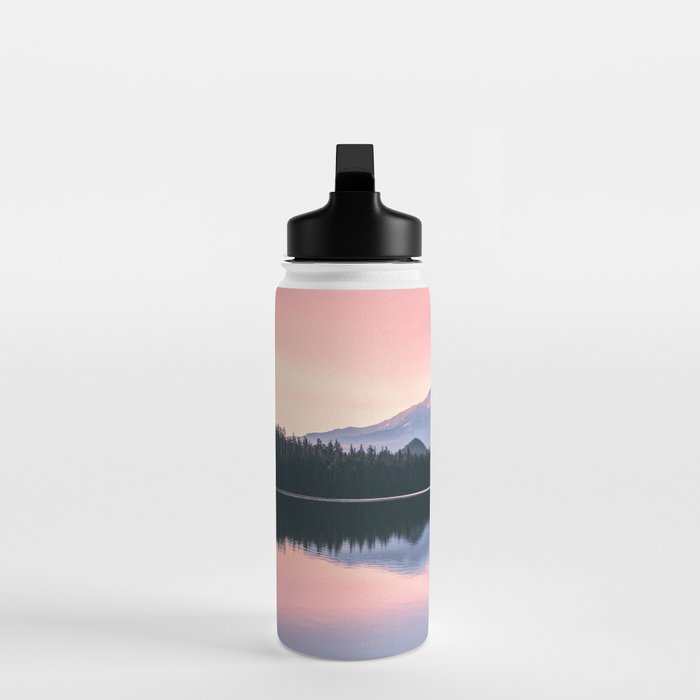 Mount Hood Pastel Sunset - Cascade Mountain Adventure Water Bottle Gallery Image 3
