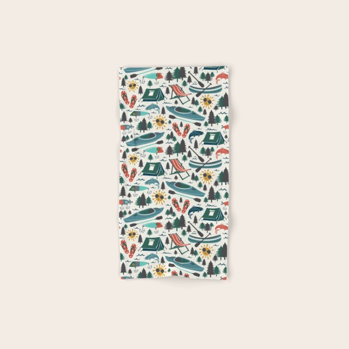 Lake Life - Summer Ivory Bath Towel Gallery Image 1