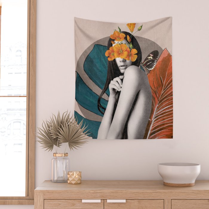 Tropical Girl 5 Wall Tapestry Gallery Image 2