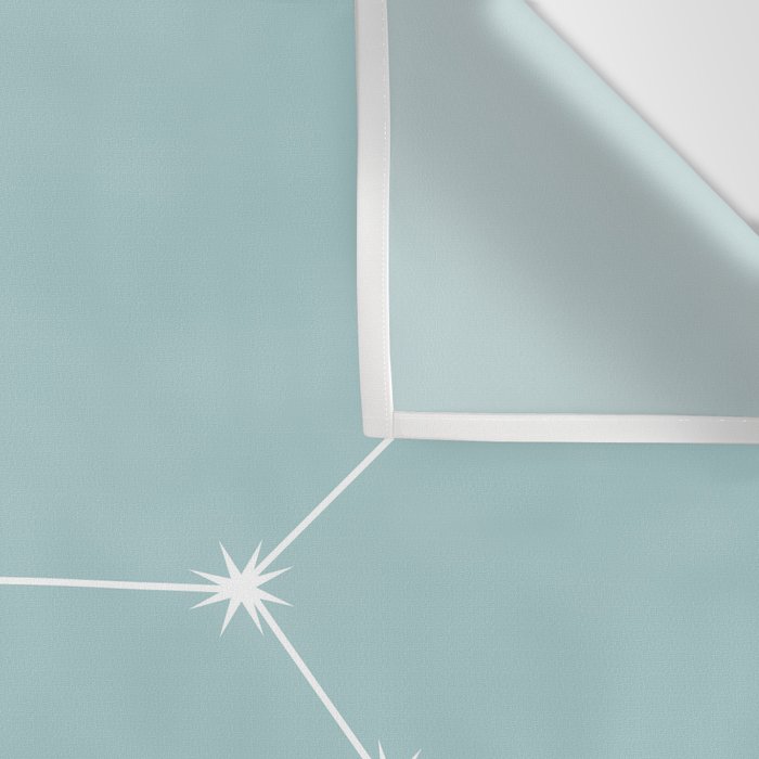 Sagittarius Zodiac Star Constellation Line Art Pastel Teal Wall Tapestry Gallery Image 3