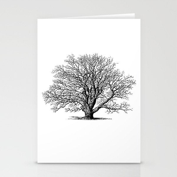 oak tree botanical no2 Stationery Card Gallery Image 2