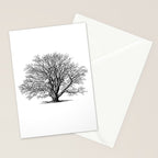 oak tree botanical no2 Stationery Card Gallery Image 2