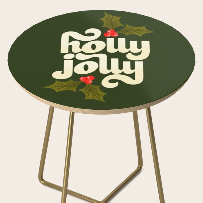 Holly Jolly Lettering Side Table Gallery Image 2