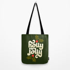 Holly Jolly Lettering Tote Bag Gallery Image 2