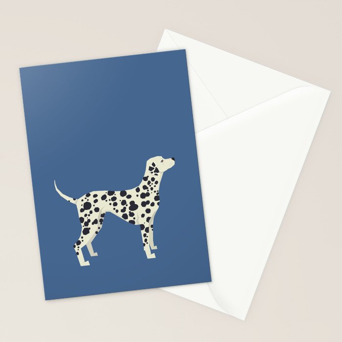 Dalmatian On Blue Stationery Card Gallery Image 2